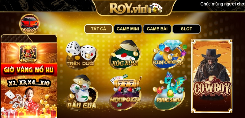 Royvin - Cổng game bài đổi thưởng bá chủ trong mọi mặt trận