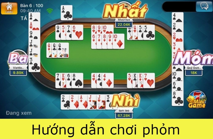 Luật chơi cơ bản của game bài phỏm